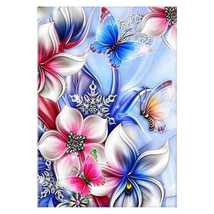 Flower Butterfly 30x40cm(canvas) full round drill diamond painting