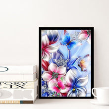 Load image into Gallery viewer, Flower Butterfly 30x40cm(canvas) full round drill diamond painting
