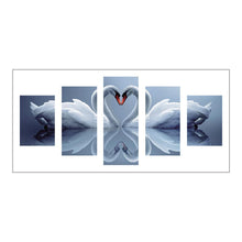 Load image into Gallery viewer, Swan 5-pictures 95x45cm(canvas) full round drill diamond painting
