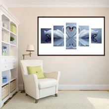 Load image into Gallery viewer, Swan 5-pictures 95x45cm(canvas) full round drill diamond painting
