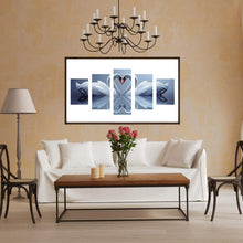 Load image into Gallery viewer, Swan 5-pictures 95x45cm(canvas) full round drill diamond painting
