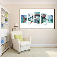Load image into Gallery viewer, Fish 5-pictures 95x45cm(canvas) full round drill diamond painting
