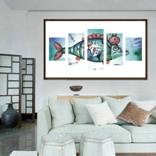 Load image into Gallery viewer, Fish 5-pictures 95x45cm(canvas) full round drill diamond painting
