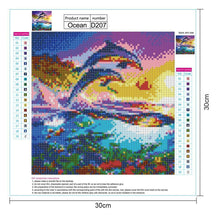 Load image into Gallery viewer, Dolphin 30x30cm(canvas) full round drill diamond painting
