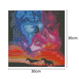 Wolf 30x30cm(canvas) full round drill diamond painting