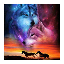 Load image into Gallery viewer, Wolf 30x30cm(canvas) full round drill diamond painting
