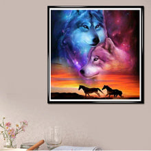 Load image into Gallery viewer, Wolf 30x30cm(canvas) full round drill diamond painting
