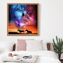 Load image into Gallery viewer, Wolf 30x30cm(canvas) full round drill diamond painting
