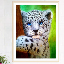 Load image into Gallery viewer, Tiger Hug Tree 30x38cm(canvas) partial round drill diamond painting
