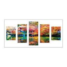 Load image into Gallery viewer, Scenery 5-pictures 95x45cm(canvas) full round drill diamond painting
