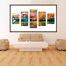 Load image into Gallery viewer, Scenery 5-pictures 95x45cm(canvas) full round drill diamond painting
