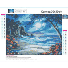Load image into Gallery viewer, Moon Tide 40x30cm(canvas) full round drill diamond painting
