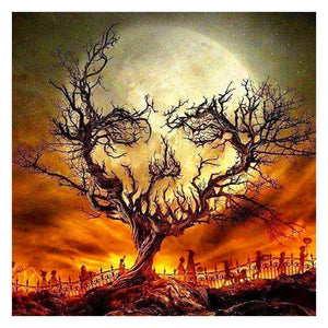 Halloween Tree 30x30cm(canvas) full round drill diamond painting