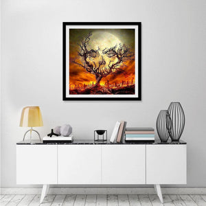 Halloween Tree 30x30cm(canvas) full round drill diamond painting
