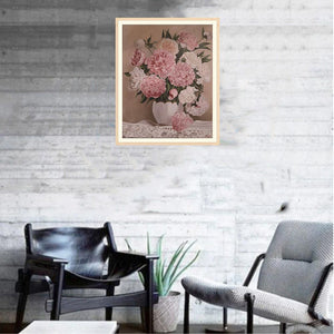 Peony 30x25cm(canvas) full round drill diamond painting