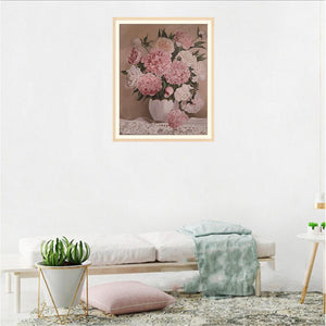 Peony 30x25cm(canvas) full round drill diamond painting