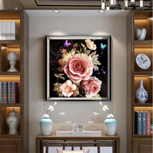 Load image into Gallery viewer, Butterfly Flowers 30x30cm(canvas) partial round drill diamond painting
