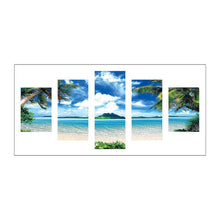 Load image into Gallery viewer, Seaside 5-pictures 95x45cm(canvas) full round drill diamond painting
