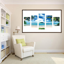 Load image into Gallery viewer, Seaside 5-pictures 95x45cm(canvas) full round drill diamond painting
