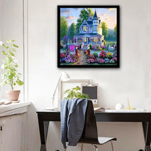 Load image into Gallery viewer, Flower Villa 30x30cm(canvas) full round drill diamond painting

