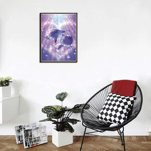 Dolphin Lovers 40x30cm(canvas) full round drill diamond painting