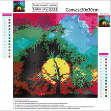 Load image into Gallery viewer, Moon Tree 30x30cm(canvas) full round drill diamond painting
