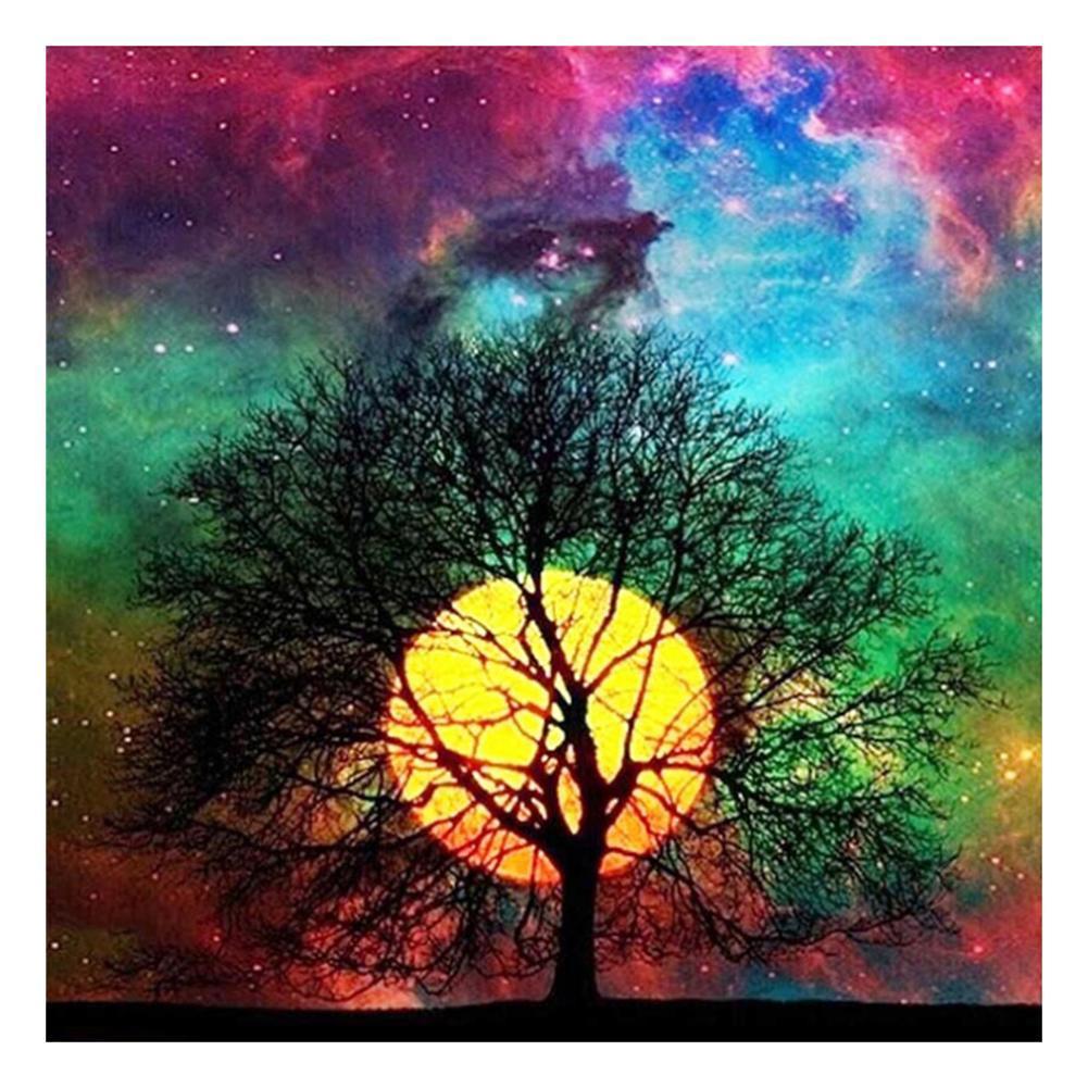 Moon Tree 30x30cm(canvas) full round drill diamond painting