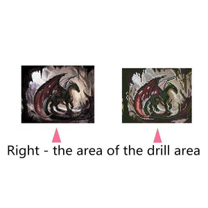 Dragon 30x20cm(canvas) full round drill diamond painting