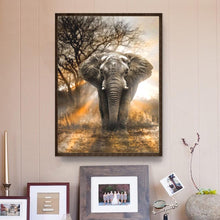 Load image into Gallery viewer, Standing Elephant 30x40cm(canvas) full round drill diamond painting
