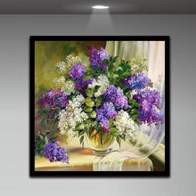 Load image into Gallery viewer, Flower 30x30cm(canvas) partial round drill diamond painting
