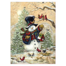 Load image into Gallery viewer, Christmas Snowman 30x40cm(canvas) partial round drill diamond painting
