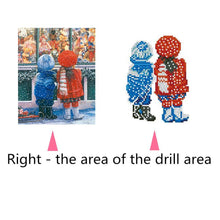 Load image into Gallery viewer, Christmas Snowing Street 25x30cm(canvas) partial round drill diamond painting
