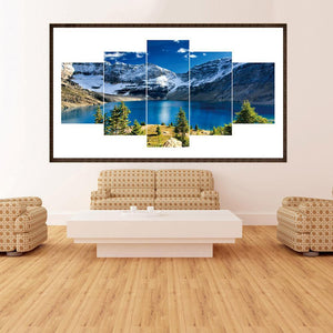 Blue Sea Sky 5-pictures 95x45cm(canvas) full round drill diamond painting