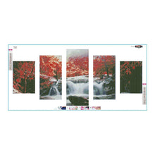 Load image into Gallery viewer, Landscape 5-pictures 95x45cm(canvas) full round drill diamond painting
