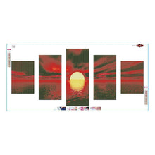 Load image into Gallery viewer, Sunrise 5-pictures 95x45cm(canvas) full round drill diamond painting
