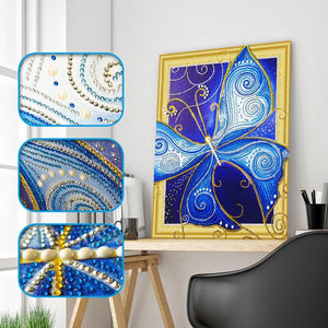 Butterfly 40x30cm(canvas) partial special shaped drill diamond painting