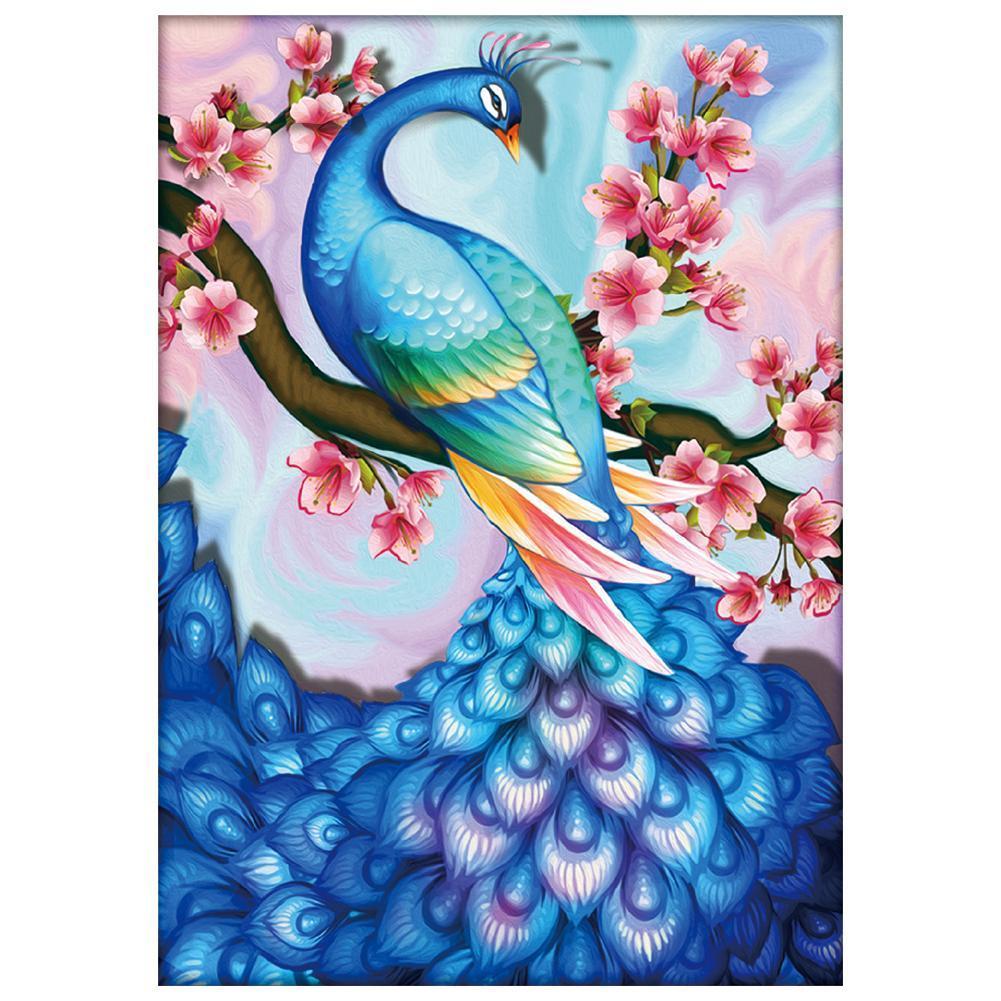 Peacock 40x30cm(canvas) partial special shaped drill diamond painting
