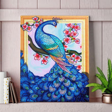 Load image into Gallery viewer, Peacock 40x30cm(canvas) partial special shaped drill diamond painting
