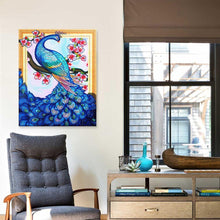 Load image into Gallery viewer, Peacock 40x30cm(canvas) partial special shaped drill diamond painting
