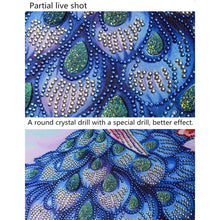 Load image into Gallery viewer, Peacock 40x30cm(canvas) partial special shaped drill diamond painting
