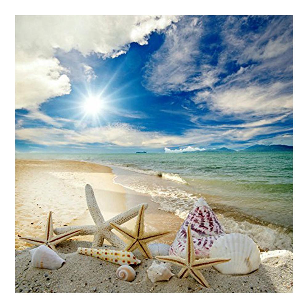 Beach 30x30cm(canvas) full round drill diamond painting