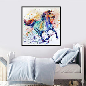 Colorful Horse 30x30cm(canvas) full round drill diamond painting