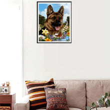Load image into Gallery viewer, Dog Garden 40x30cm(canvas) full round drill diamond painting
