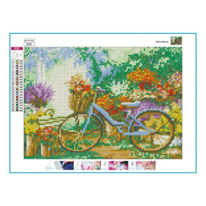 Garden Bike 30x40cm(canvas) full round drill diamond painting
