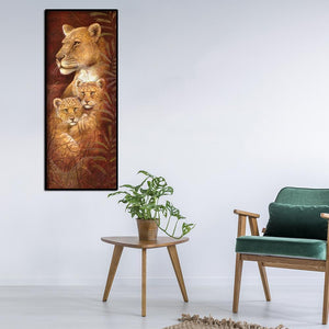 Animal Tiger 25x55cm(canvas) full round drill diamond painting
