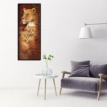 Load image into Gallery viewer, Animal Tiger 25x55cm(canvas) full round drill diamond painting
