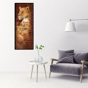 Animal Tiger 25x55cm(canvas) full round drill diamond painting