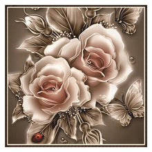 Load image into Gallery viewer, Novelty Flower 25x25cm(canvas) full round drill diamond painting
