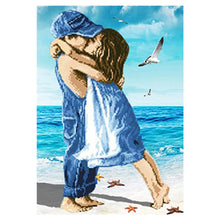 Load image into Gallery viewer, Seaside Couple 30x40cm(canvas) full round drill diamond painting
