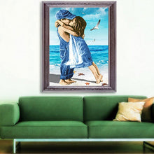 Load image into Gallery viewer, Seaside Couple 30x40cm(canvas) full round drill diamond painting
